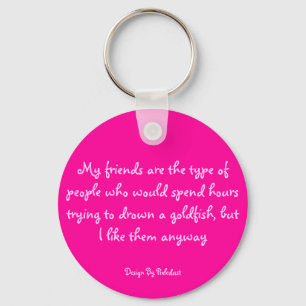 Mijn vrienden en goudvis - Keyring Sleutelhanger