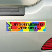Mijn vrienden in het leger. bumpersticker (Op auto)