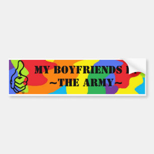 Mijn vrienden in het leger. bumpersticker