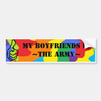 Mijn vrienden in het leger. bumpersticker