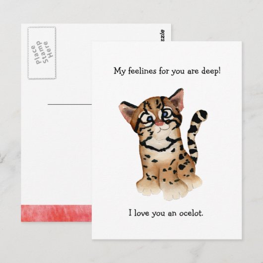Mijn vrienden zijn een diepe ocelot-kaart briefkaart (Voorkant / Achterkant)