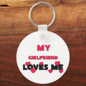 Mijn Vriendin houdt van mij Sleutelhanger (Voorkant)