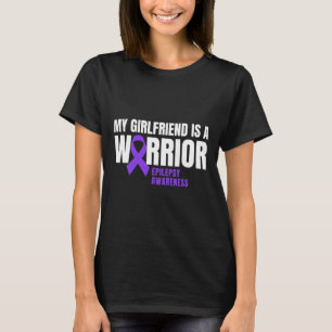 Mijn vriendin is een krijger Epilepsiebewustzijn P T-shirt