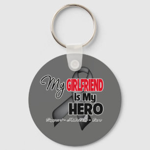 Mijn Vriendin is Mijn Hero - Huidkanker Sleutelhanger