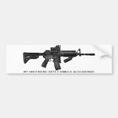 Mijn Vriendin zegt dat ik de AR15 moet openen Bumpersticker (Voorkant)