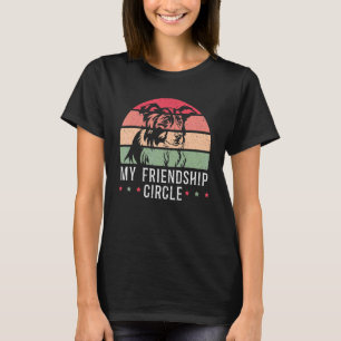 Mijn Vriendschap Cirkel Hond Puppy Paw Liefde Bord T-shirt