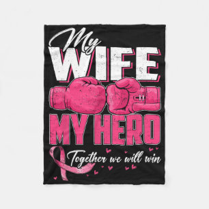 Mijn vrouw en mijn held samen zullen we borstkanke fleece deken