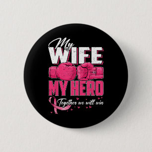 Mijn vrouw en mijn held samen zullen we borstkanke ronde button 5,7 cm