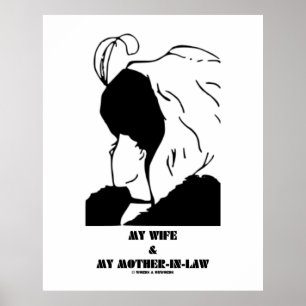 Mijn vrouw en mijn schoonmoeder (optische illusie) poster