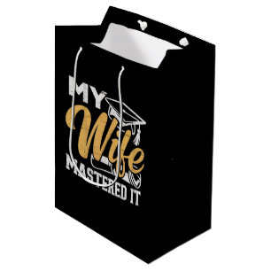 Mijn vrouw heeft het onder de knie Afstudeer Maste Medium Cadeauzakje