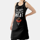 Mijn vrouw houdt van mijn vlees Grappige BBQ Schort (Insitu)