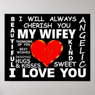 Mijn vrouw, ik hou van je poster