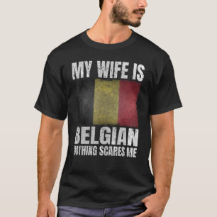 Mijn vrouw is Belgische print voor Husband Belgium T-shirt
