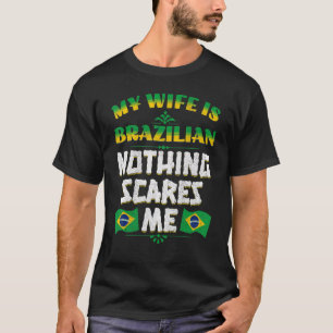 Mijn Vrouw Is Braziliaans Brazilië Erfgoed Wortels T-shirt
