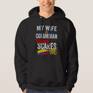 Mijn vrouw is de Colombiaanse vlag van het erfgoed Hoodie
