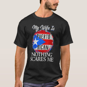 Mijn vrouw is de vlag H van Puerto Rican Rico Heri T-shirt