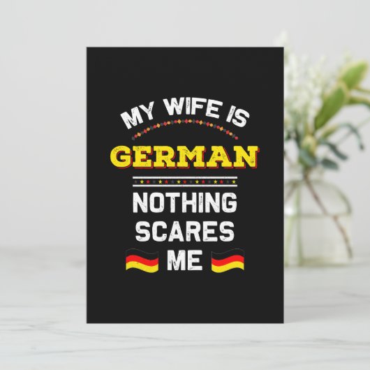 Mijn vrouw is Duits Alemania Republiek Duitsland R Kaart (Staand voorkant)