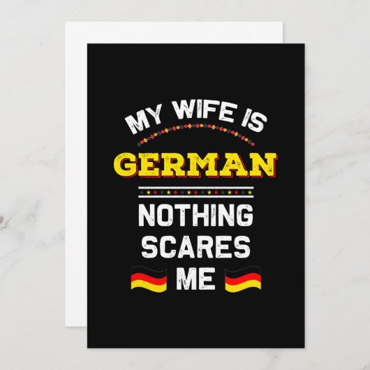 Mijn vrouw is Duits Alemania Republiek Duitsland R Kaart (Voorkant / Achterkant)