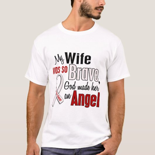 Mijn vrouw is een engel longkanker t-shirt (Voorkant)