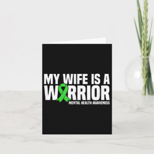 Mijn vrouw is een krijger groene lint geestelijke kaart