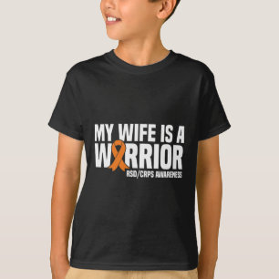 Mijn vrouw is een krijger Sinaasappel lint RSDCRPS T-shirt