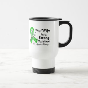 Mijn vrouw is een sterk Survivor Green Ribbon Reisbeker