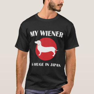 Mijn vrouw is enorm in Japan Dachshund T-shirt