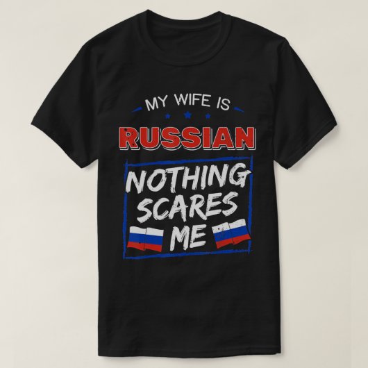 Mijn vrouw is het erfgoed van de Russische Federat T-shirt (Design voorkant)