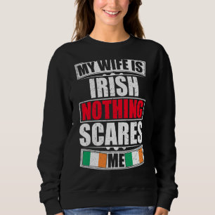 Mijn vrouw is Iers niets wat mij Ierland de vlag g Trui
