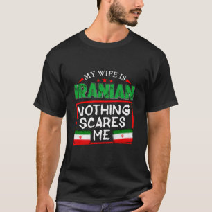 Mijn vrouw is Iraans erfgoed, vlag Perzië T-shirt