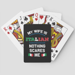 Mijn vrouw is Italiaans Italië Republiek Italië Ro Pokerkaarten
