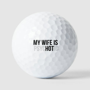 Mijn vrouw is psychotisch, grappige echtgenoot golfballen
