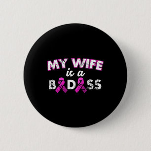 Mijn vrouw is zich bewust van borstkanker ronde button 5,7 cm