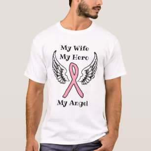 Mijn Vrouw Mijn Held Borstkanker Bewustzijnslint T-shirt