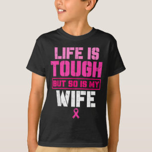 Mijn vrouw sterke borstkanker bewustzijn overleven t-shirt