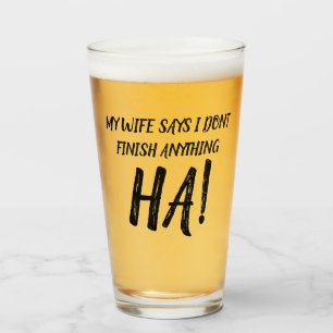 Mijn vrouw zegt dat ik niets afmaak van HA! Glas
