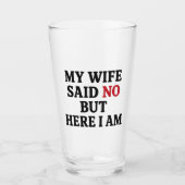 Mijn vrouw zei nee glas (Voorkant)