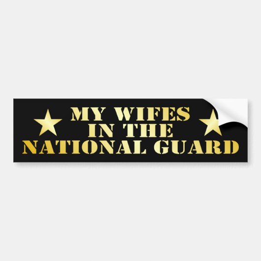 Mijn vrouwen op de nationale garde bumpersticker (Voorkant)