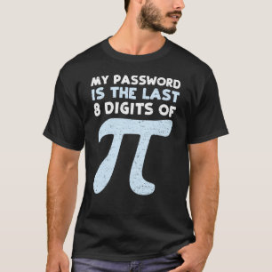 Mijn wachtwoord is de laatste 8 cijfers van PI T-shirt