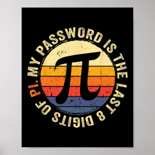Mijn wachtwoord is de laatste 8 cijfers van PI Wis Poster