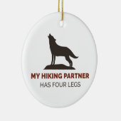 Mijn wandelpartner heeft vier poten keramisch ornament (Rechts)