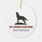 Mijn wandelpartner heeft vier poten keramisch ornament (Links)