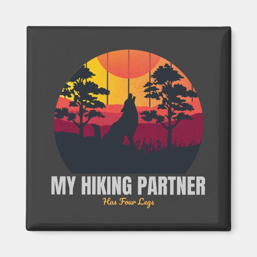 Mijn wandelpartner heeft vier poten magneet (Voorkant)