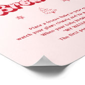 Mijn water brak kerst Baby shower spel Poster (Hoek)