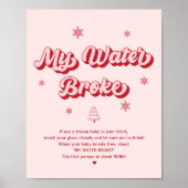 Mijn water brak kerst Baby shower spel Poster (Voorkant)