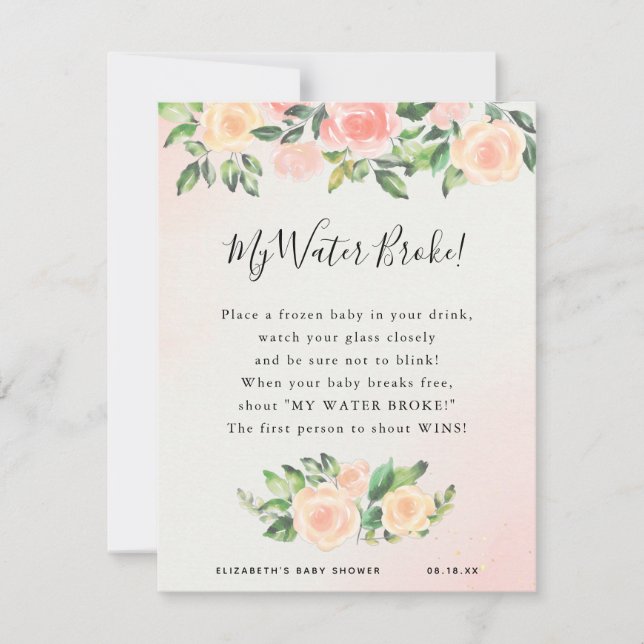 Mijn waterbroke | BABY SHOWER (Voorkant)