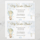 Mijn waterbroke! Baby shower game (Voorkant / Achterkant)