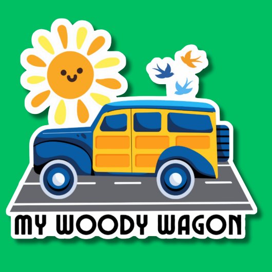 Mijn waterdichte Woody Wagon Sticker