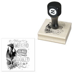 Mijn weekeinde is allemaal geboekt 	rubberstempel