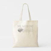 Mijn weekeinde zijn alle geboekte sleuven om Boeke Tote Bag (Achterkant)